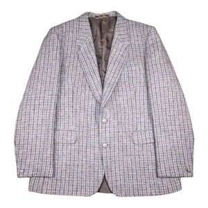 Dunn & Co x Harris Tweed Checked Dogstooth Wool Sport Coat